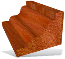 Classical cove router bit profile wood example