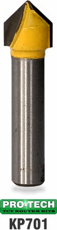 V-groove router bit sample